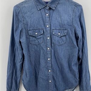 Aeropostale Denim Button-Up Shirt S